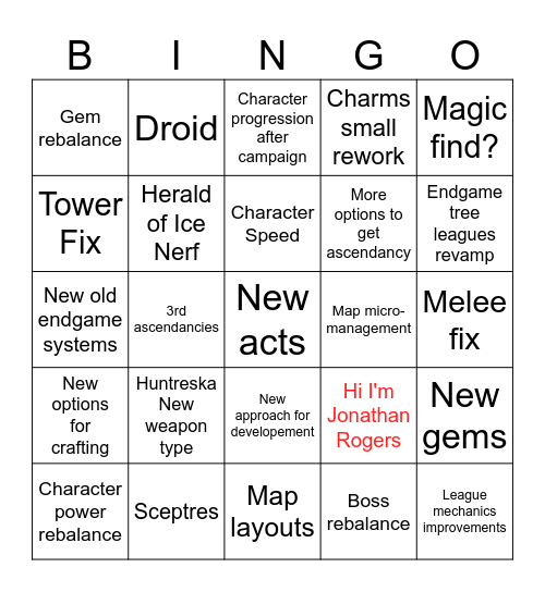 0.2 Bingo Card
