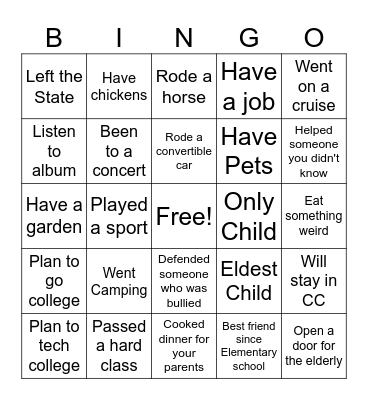 AVID Bingo Card