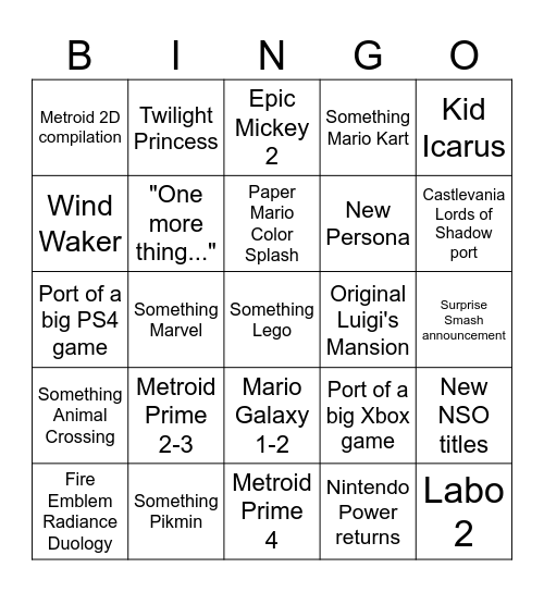 Copium Direct 3/27/25 Bingo Card