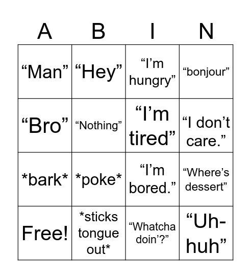 Bingo Card