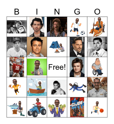 National Joe Day Bingo Card