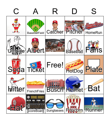 Baseball Bingo Card