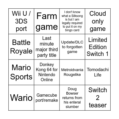 Direct Bingo Card