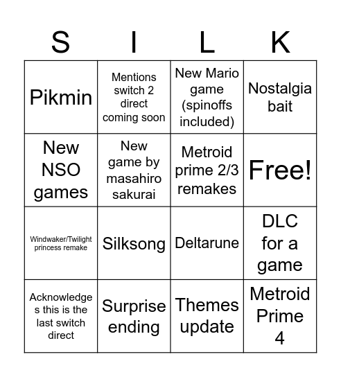 Direct bingo Card