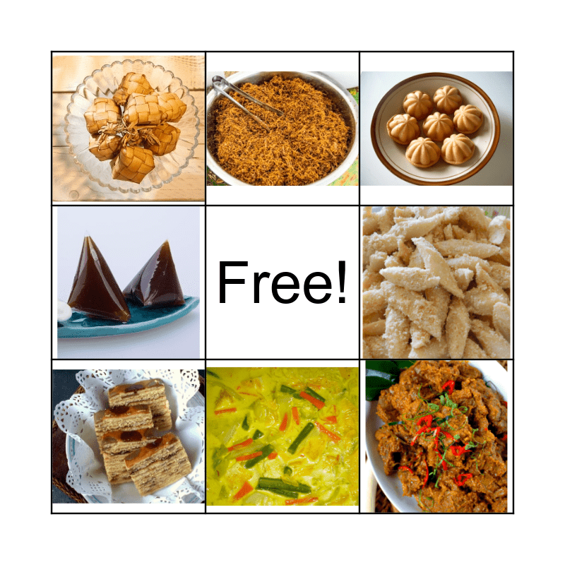 Raya Bingo Card