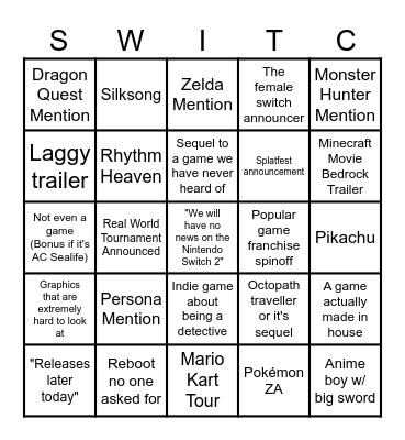 Direct BINGO Card