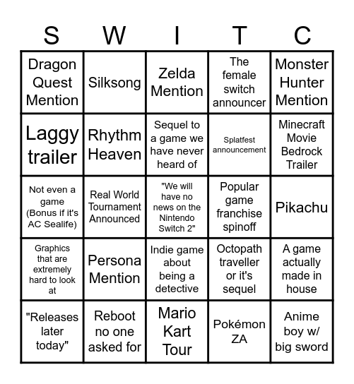 Direct BINGO Card