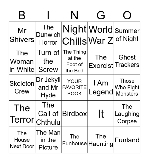 BOOK BINGO Card