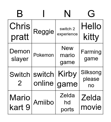 BIMBEMBO PEAK Bingo Card