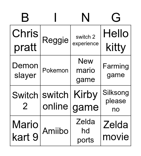 BIMBEMBO PEAK Bingo Card