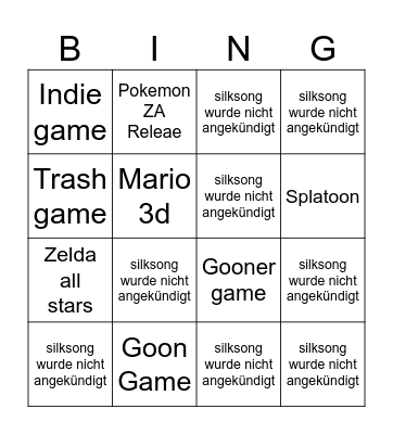 direct Bingo Card