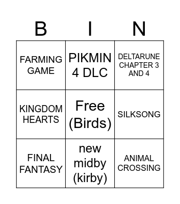 duh direct Bingo Card