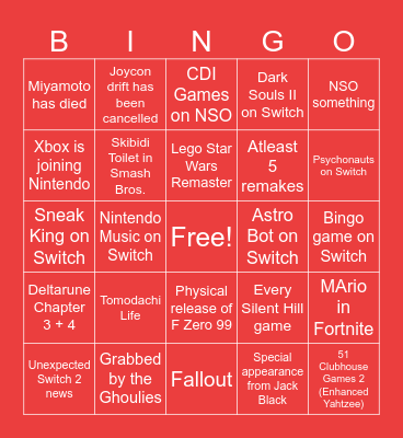 Direct Bingo Bingo Card