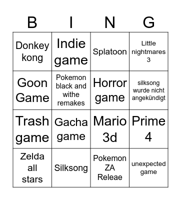direct Bingo Card