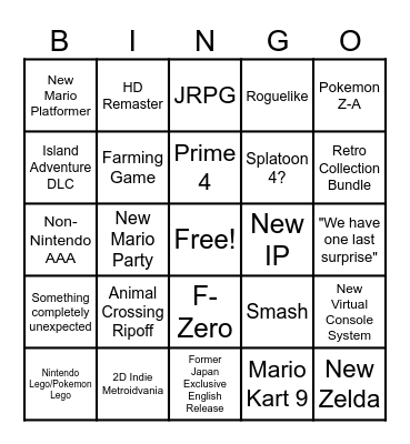 Direct Bingo Card
