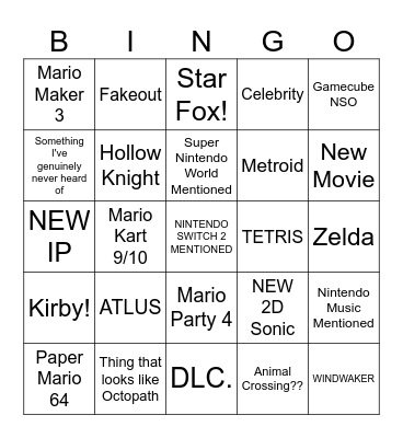 DIRECT - 27 MARCH 2025 Bingo Card