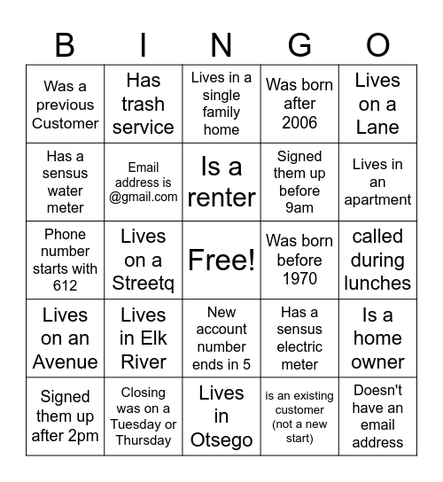 Clean Energy Choice Bingo! Bingo Card