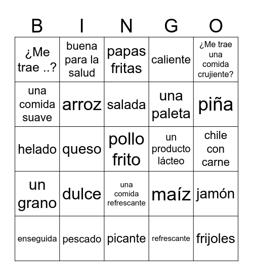 Pan - 2 - Sr. Wooly Bingo Card