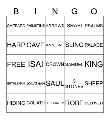 DAVID'S LIFE Bingo Card