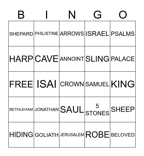 DAVID'S LIFE Bingo Card