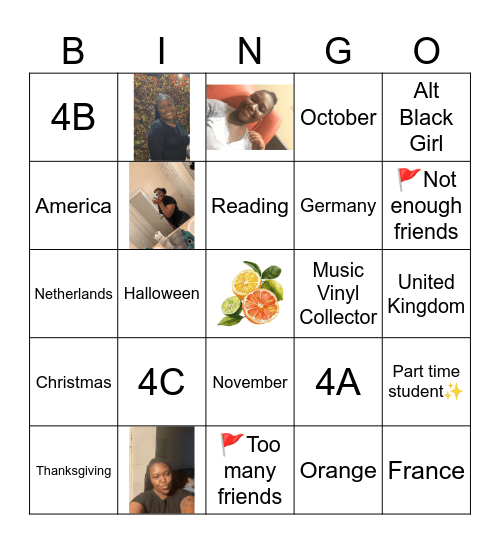 Vanesa's 23rd Birthday Brunch Bingo Card