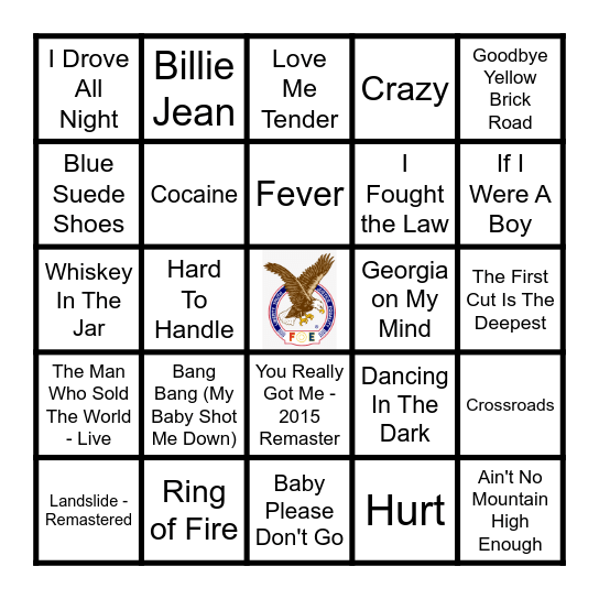 COVER SONGS 2 Bingo Card