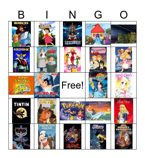 70s- early 2000s cartoons Bingo Card