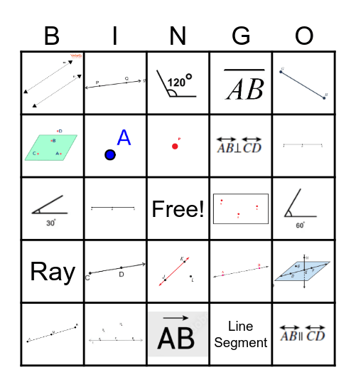 Basic Geometric Constructions Bingo Card
