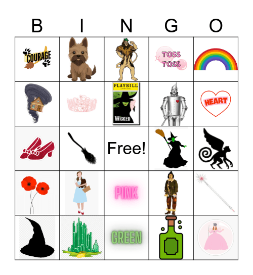 Wicked Oz Fest Bingo Card
