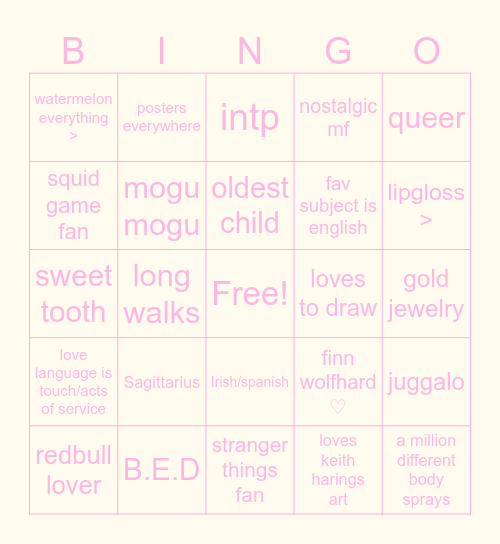 woodchipbaby_'s bingo! Bingo Card
