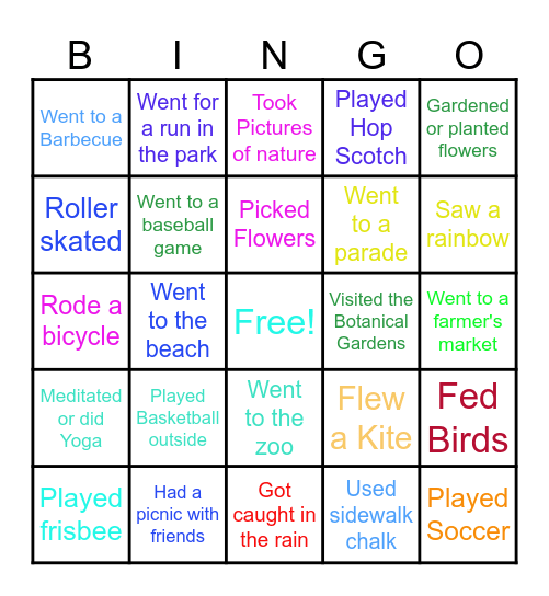 S-P-R-I-N-G-O!! Bingo Card