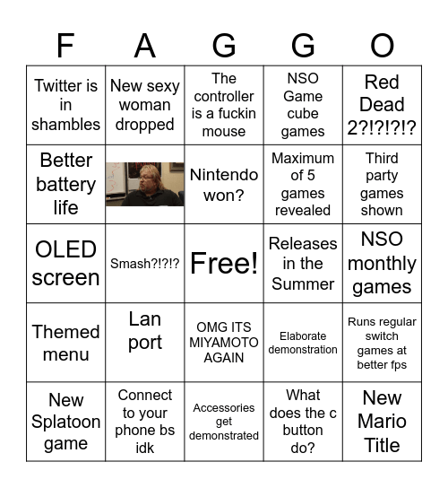 NS 2 Direct Bingo Card