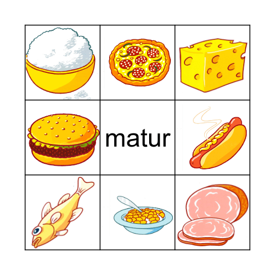 Matur Bingo Card