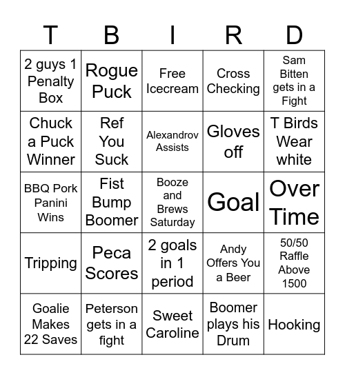 Wild Saturday Bingo Card