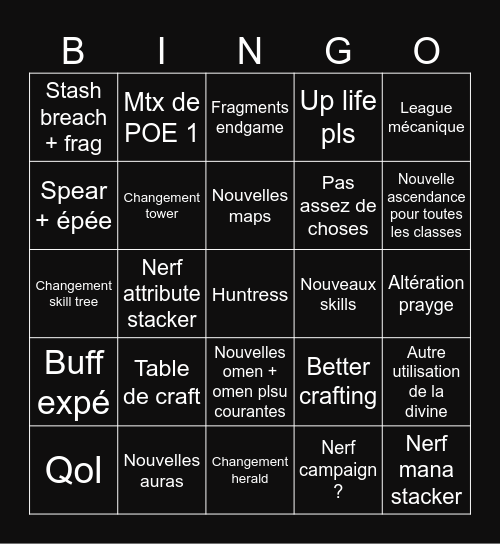 La crab party Bingo Card