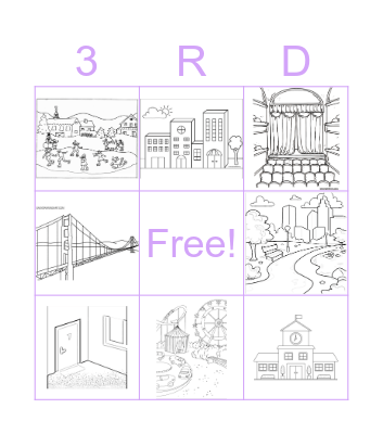 Places in town Bingo Card