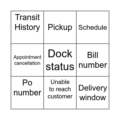 Hub Group Bingo! Bingo Card