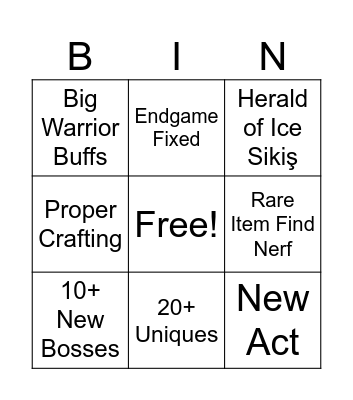 Talha POE2 0.2.0 Bingo Card