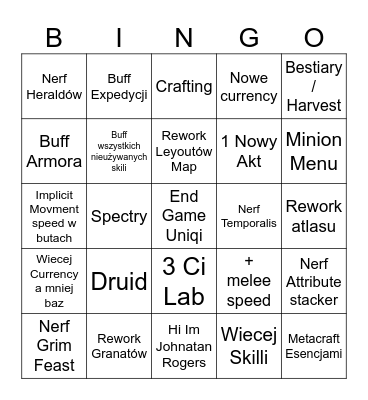 0.2 Bingo Card