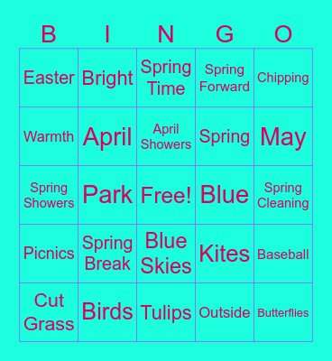 Spring Is That You? Bingo Card