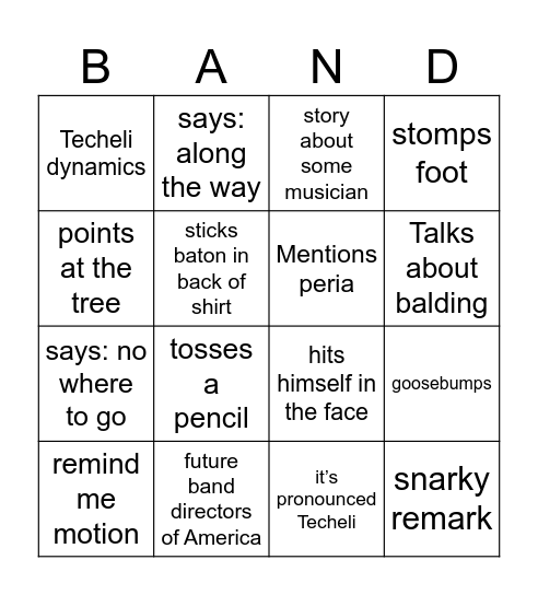 Dr. Lill Bingo Card