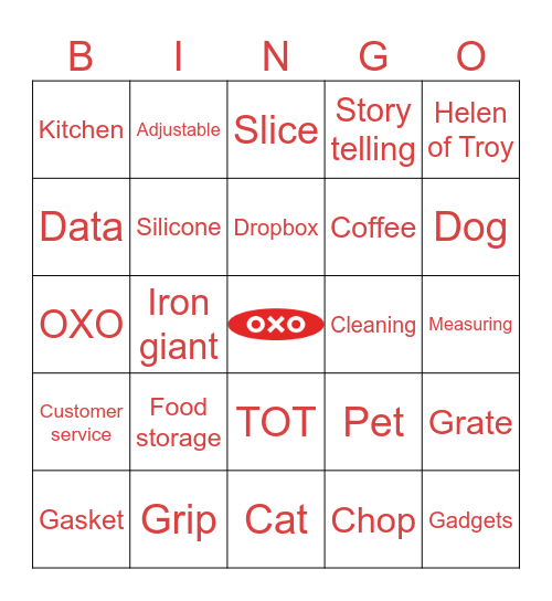 OXO Sales Meeting! Bingo Card
