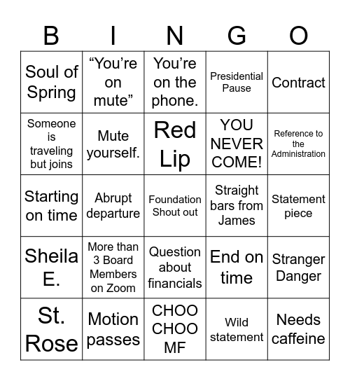 Yet Another Bingo Card