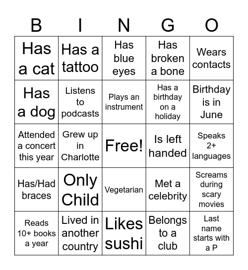 Bingo Card