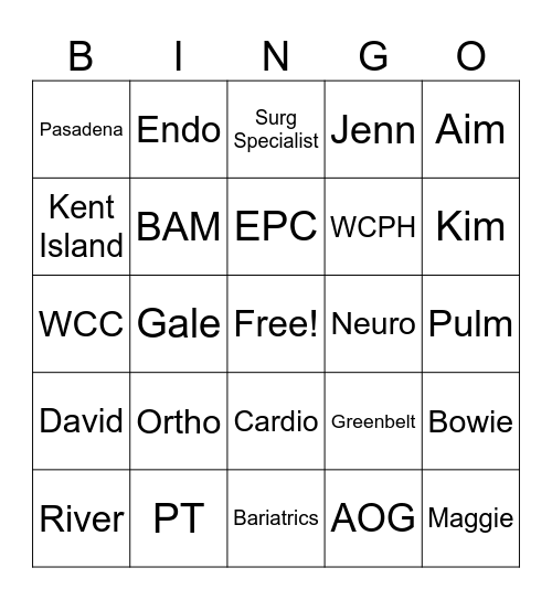 Offices & Leaders Bingo Card