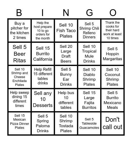 Mami's April Server Bingo Card