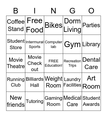 Life at Cascades Bingo Card
