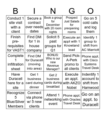 The Best Sales Team Ever- Dane Bingo Card