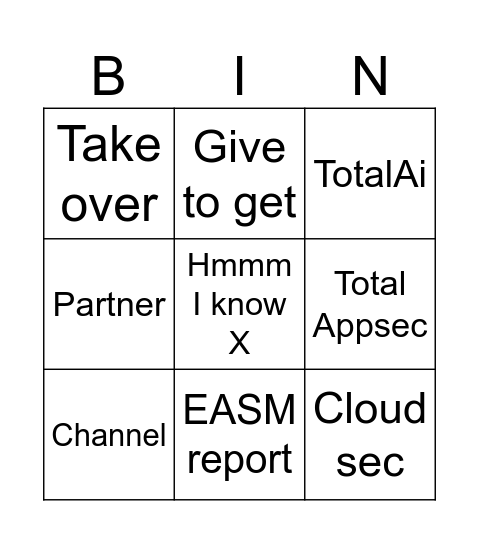Lussex show Bingo Card