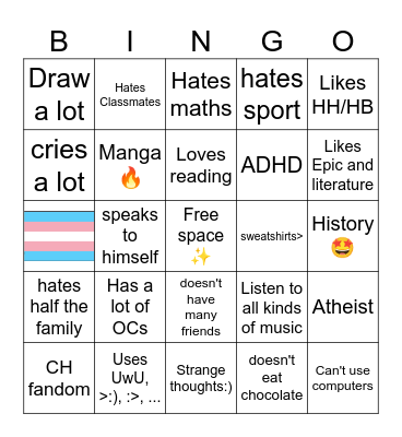 Luca's bingo Card